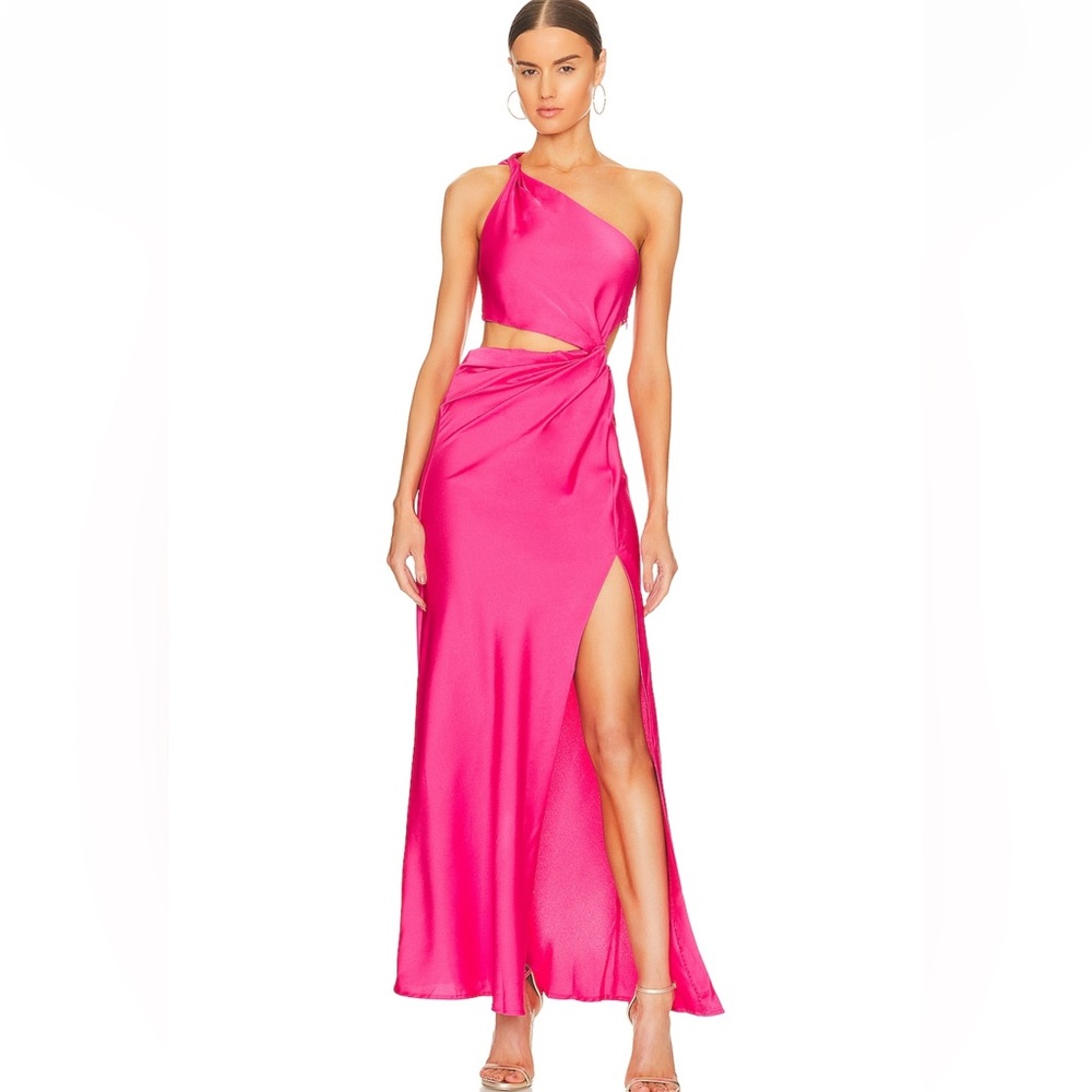 MISHA Kristin Gown in hot pink. Size 4